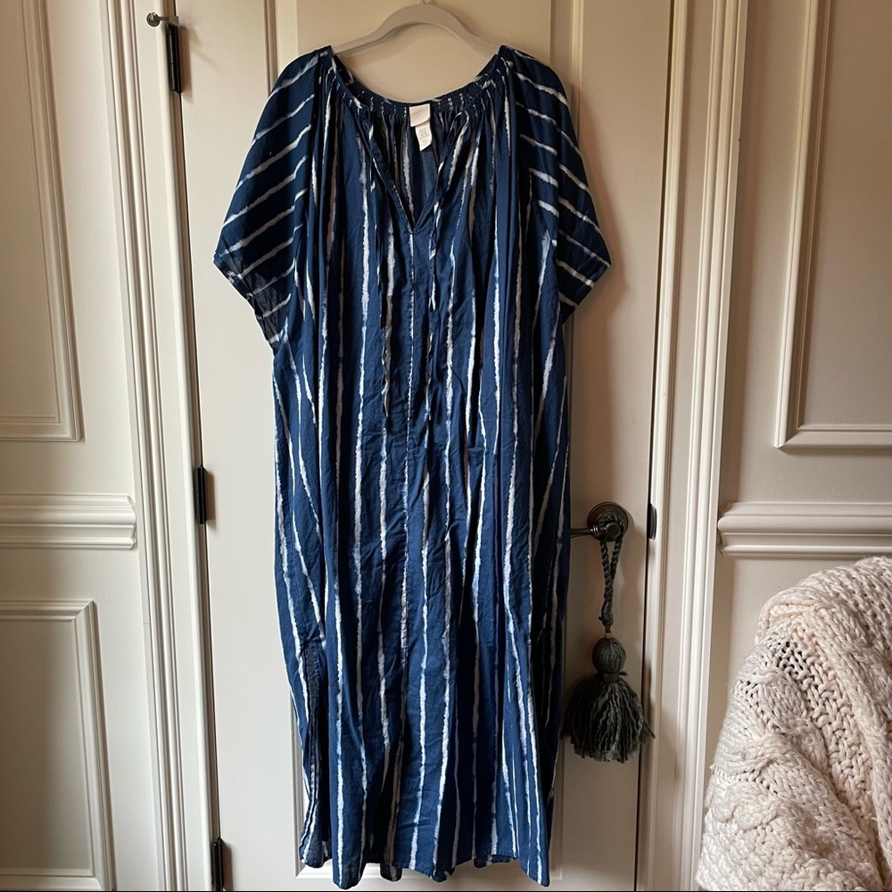 H&M Blue and White Kaftan Dress